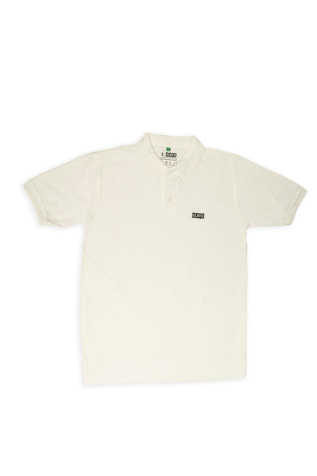 Polo Shirt – Classic White with Black Essence