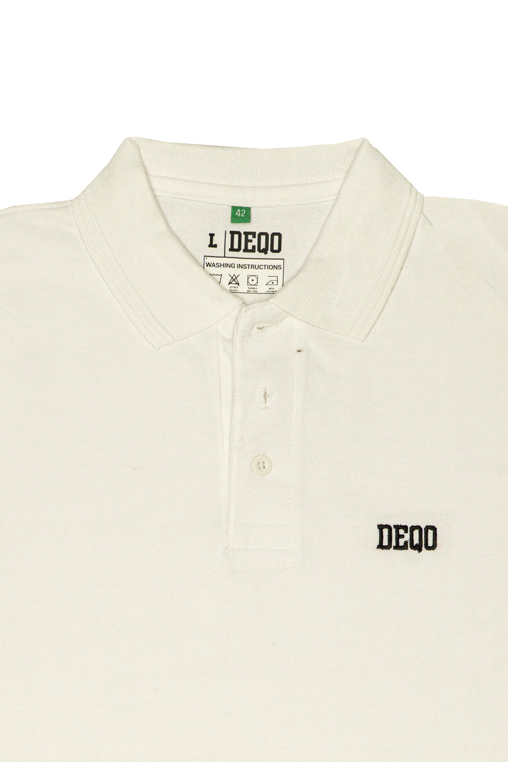 Polo Shirt – Classic White with Black Essence