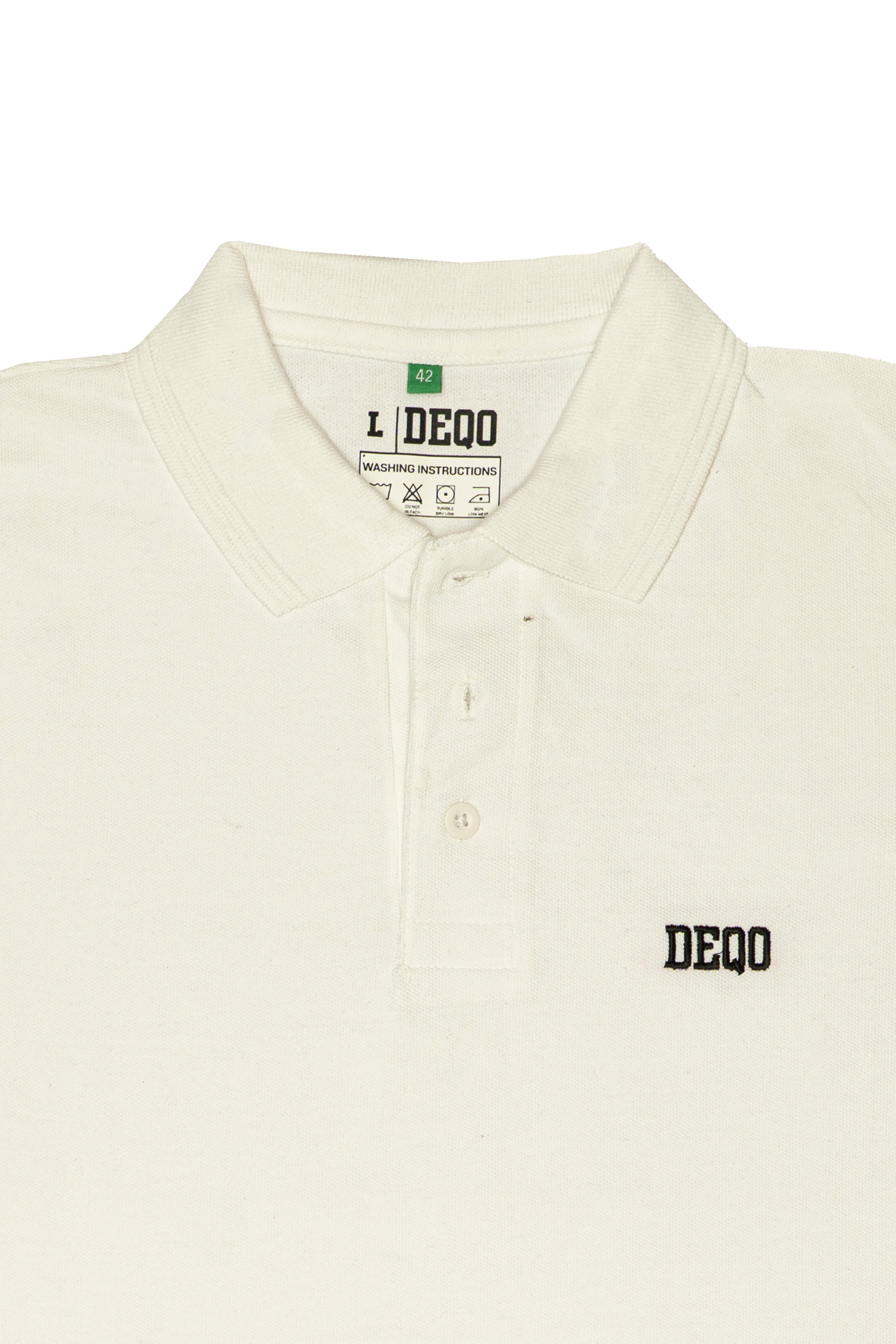 Polo Shirt – Classic White with Black Essence