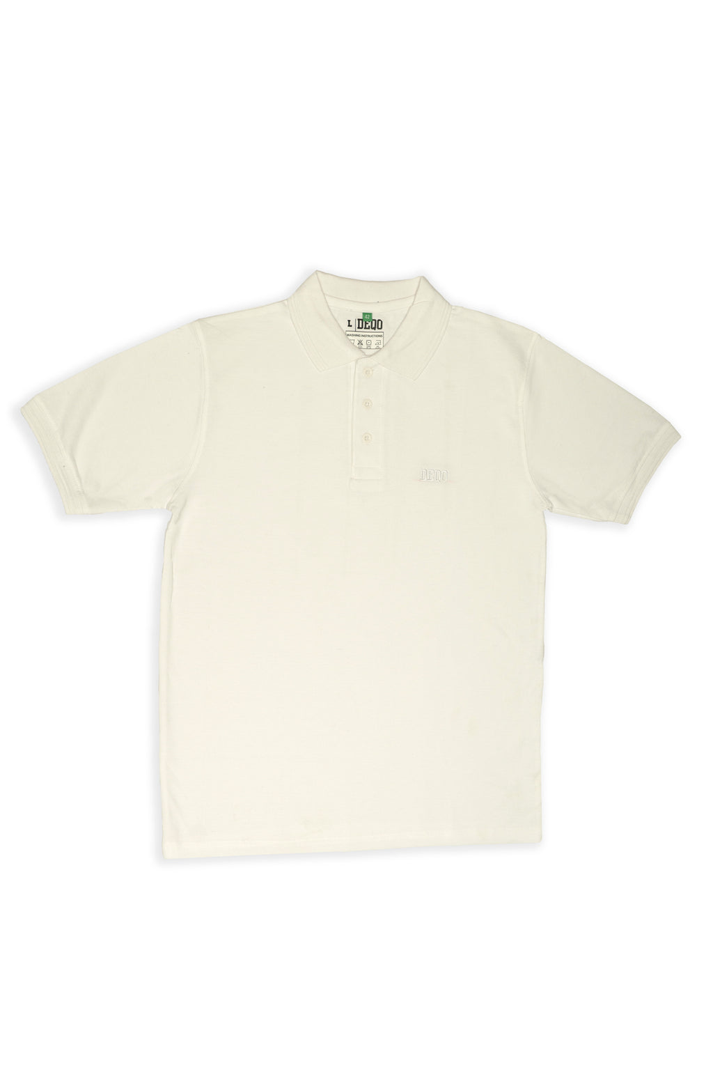 Polo Shirt – Classic White with Tonal White Essence