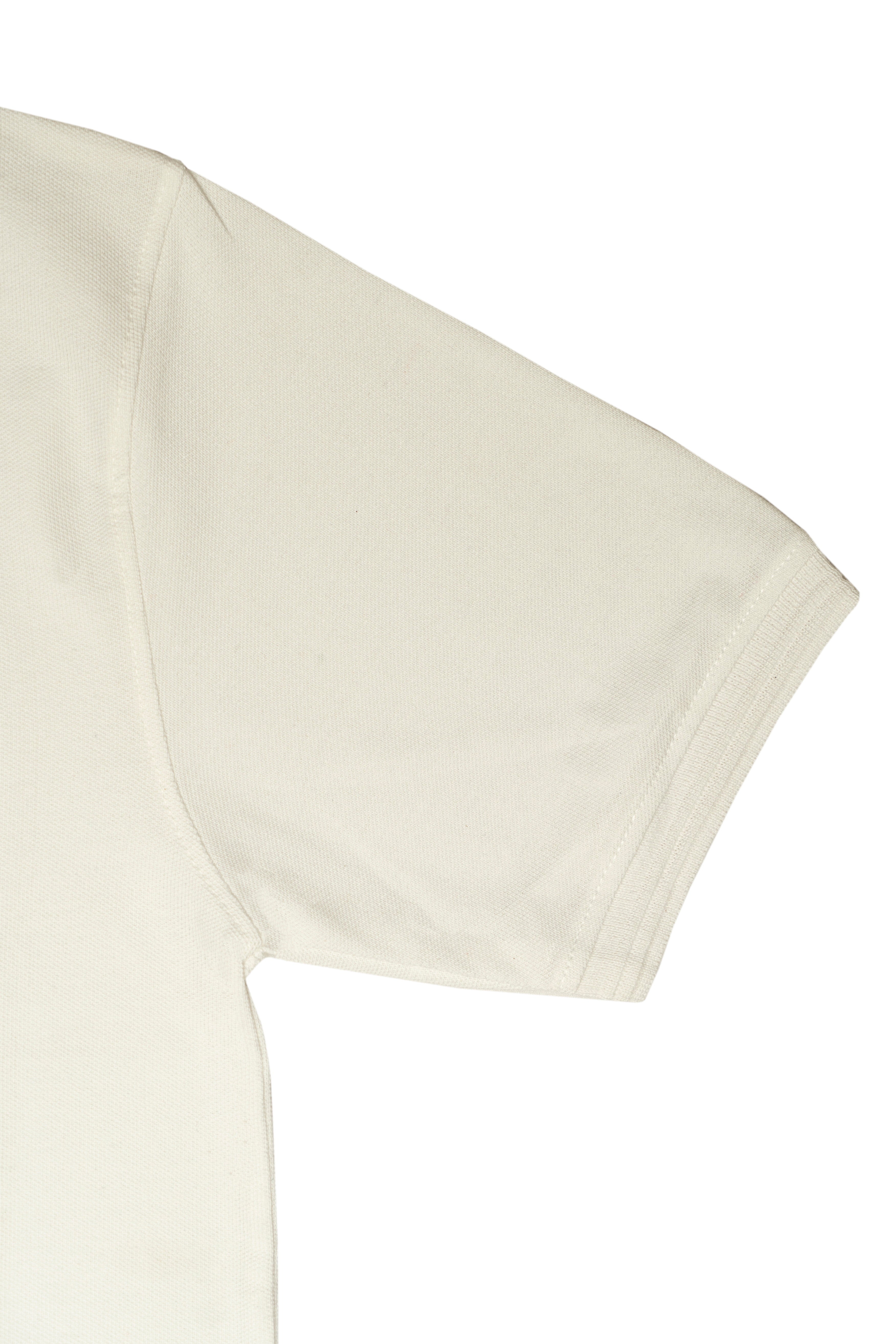 Polo Shirt – Classic White with Tonal White Essence