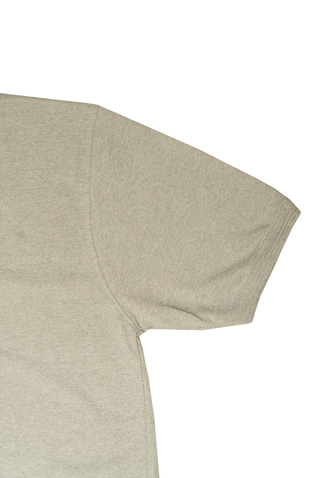 Polo Shirt – Grey Melange with White Essence