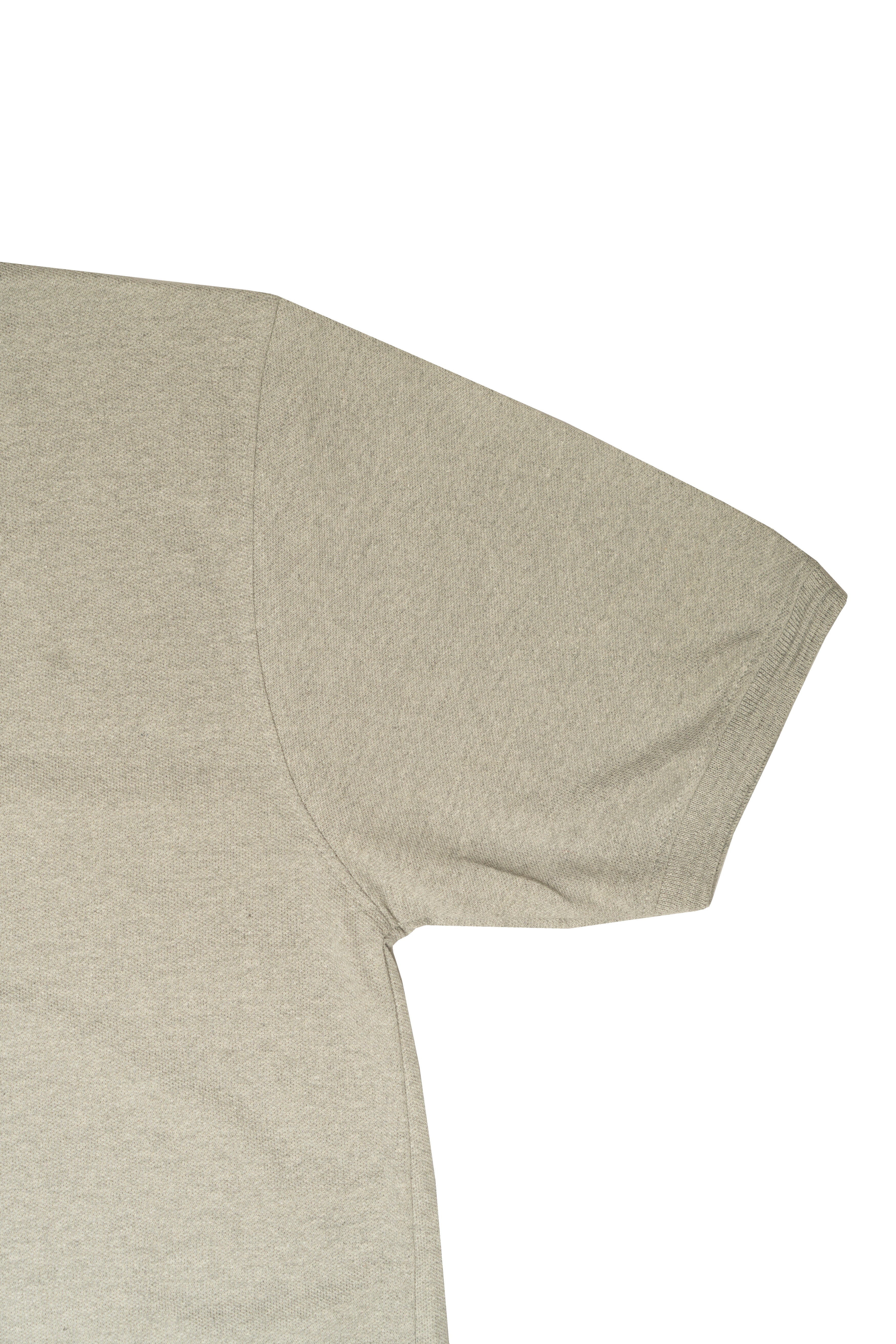 Polo Shirt – Grey Melange with White Essence