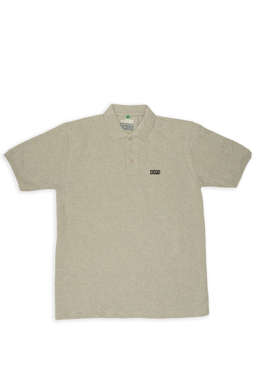 Polo Shirt – Grey Melange with Black Essence