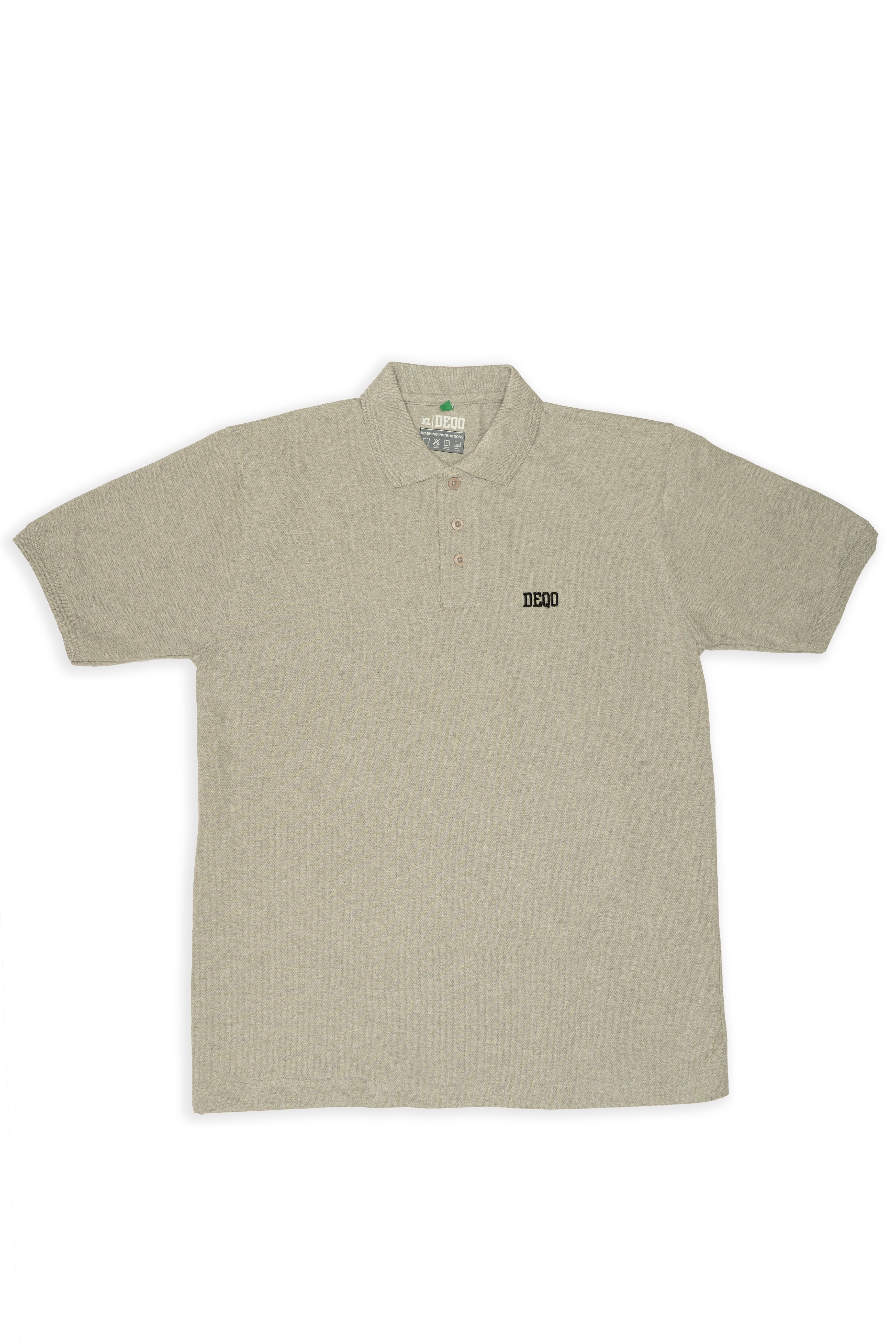 Polo Shirt – Grey Melange with Black Essence