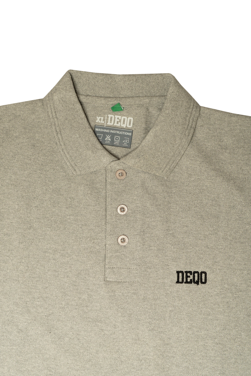 Polo Shirt – Grey Melange with Black Essence