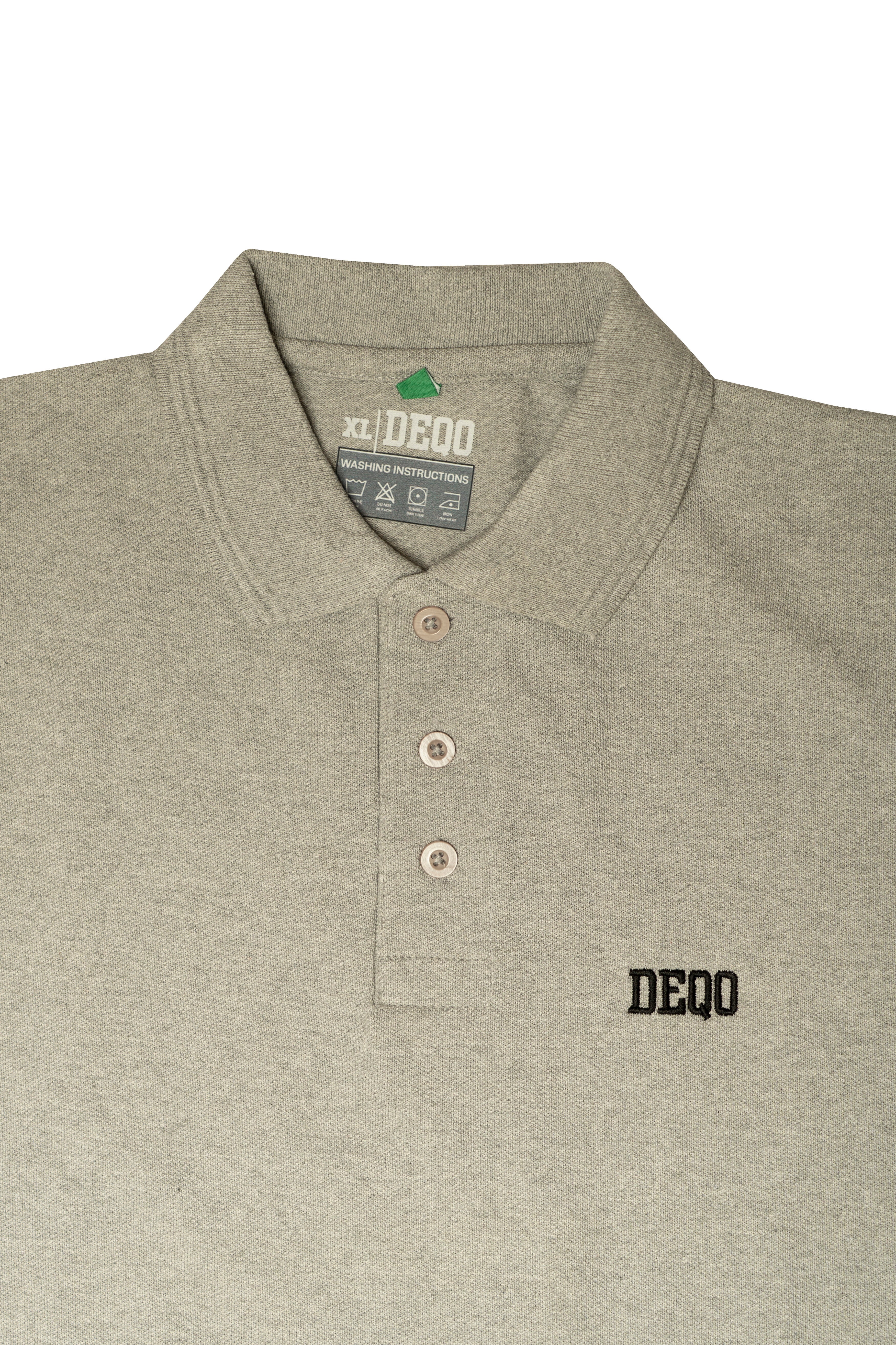 Polo Shirt – Grey Melange with Black Essence