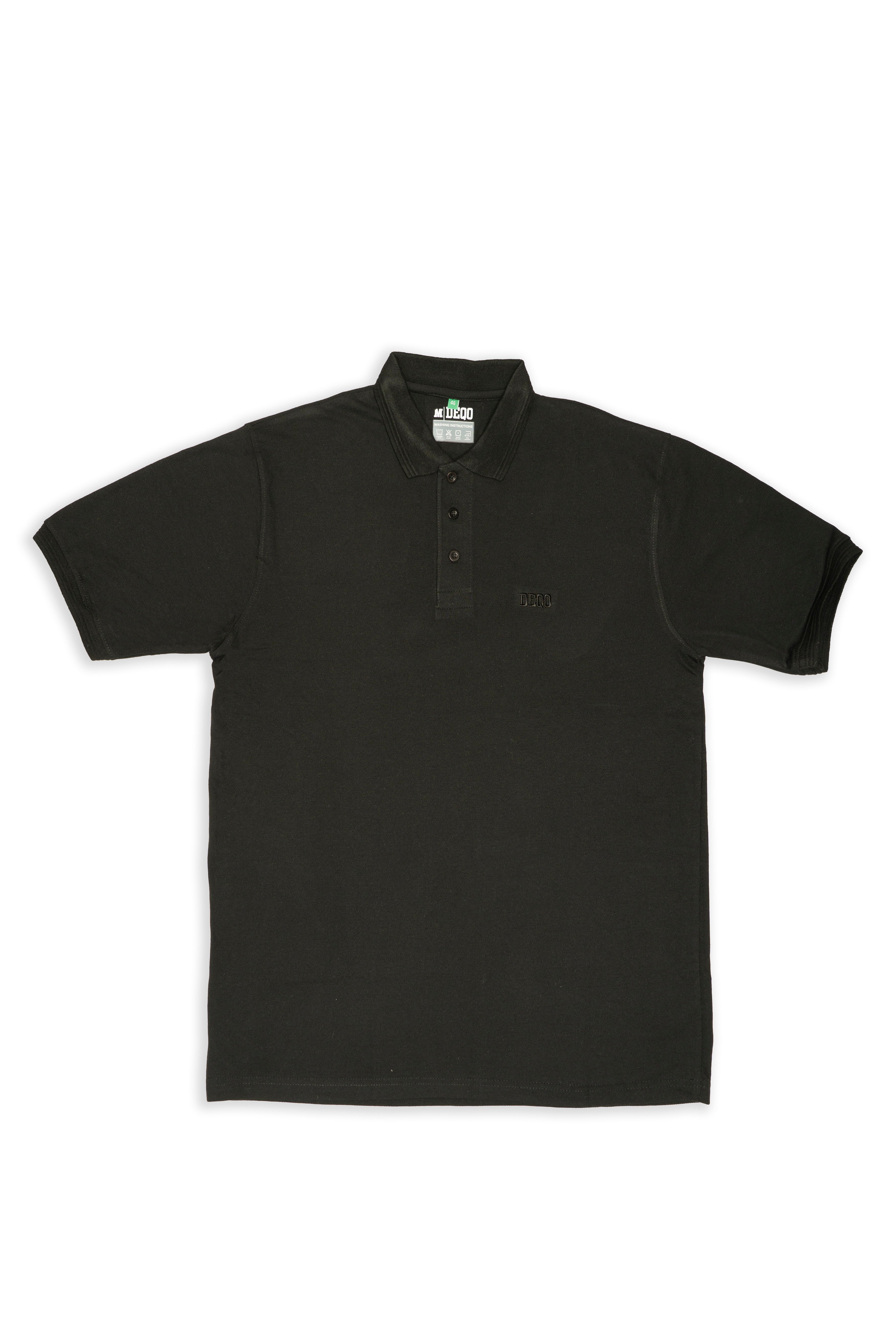 Polo Shirt – Jet Black with Tonal Essence