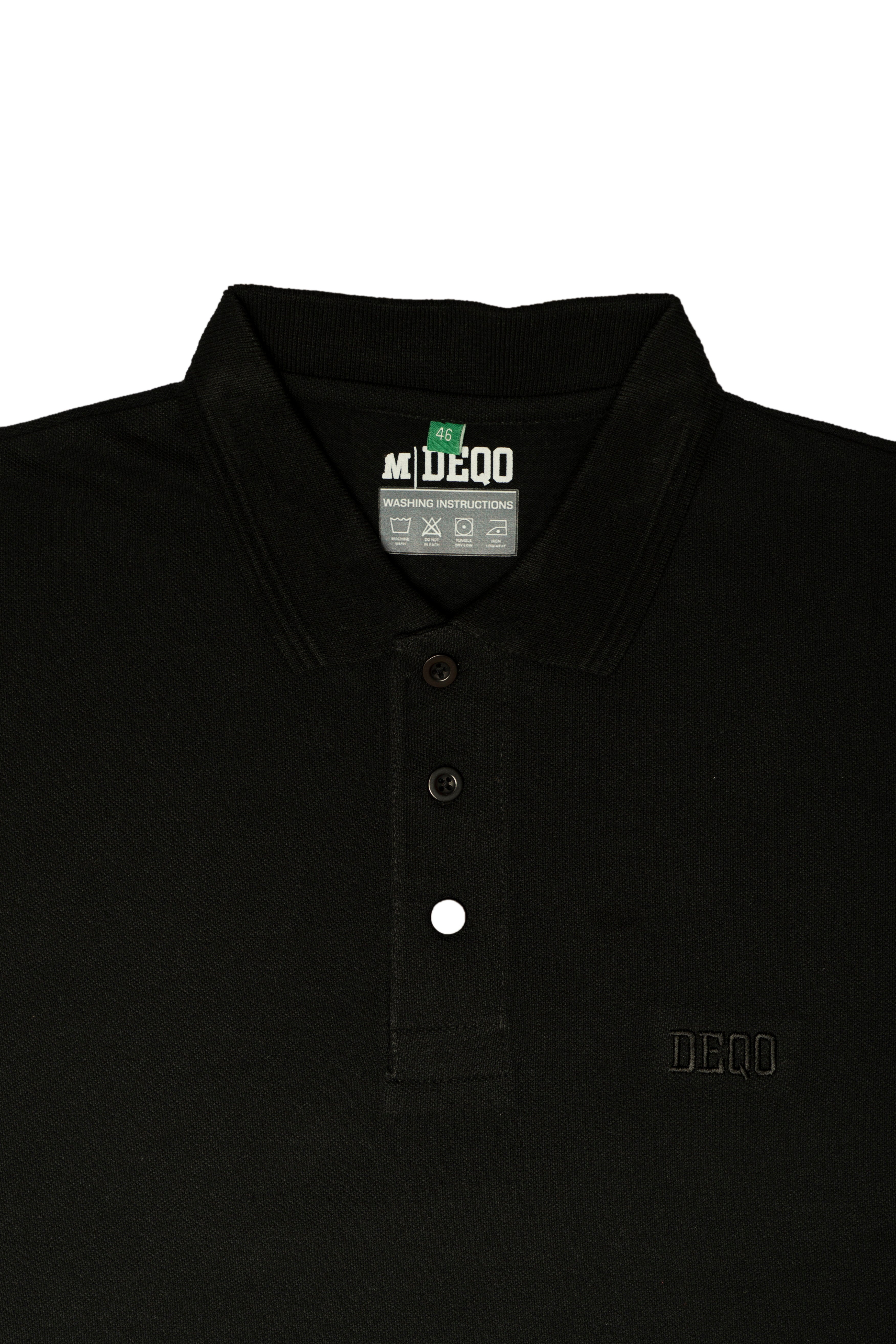 Polo Shirt – Jet Black with Tonal Essence
