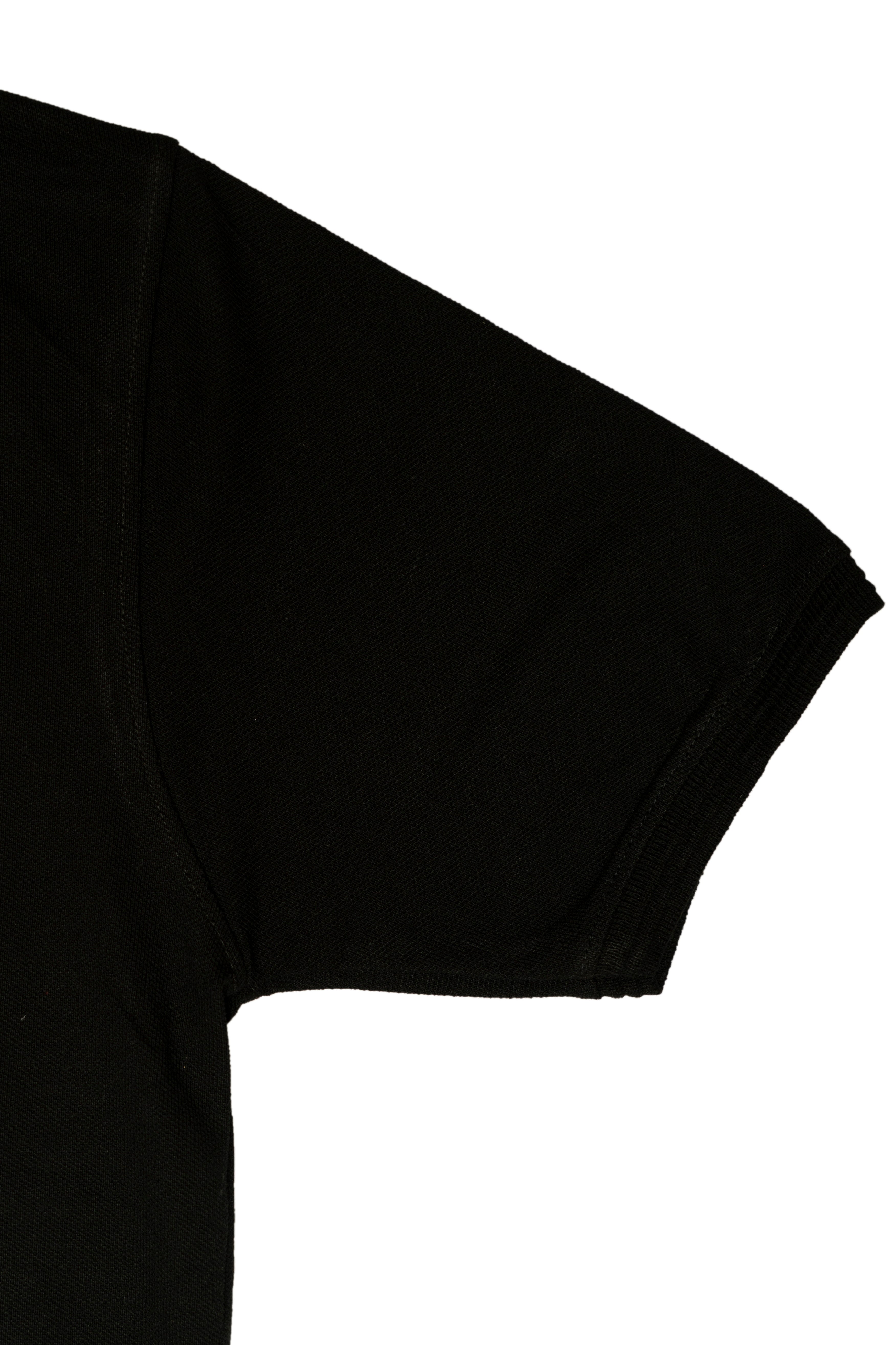 Polo Shirt – Jet Black with White Essence