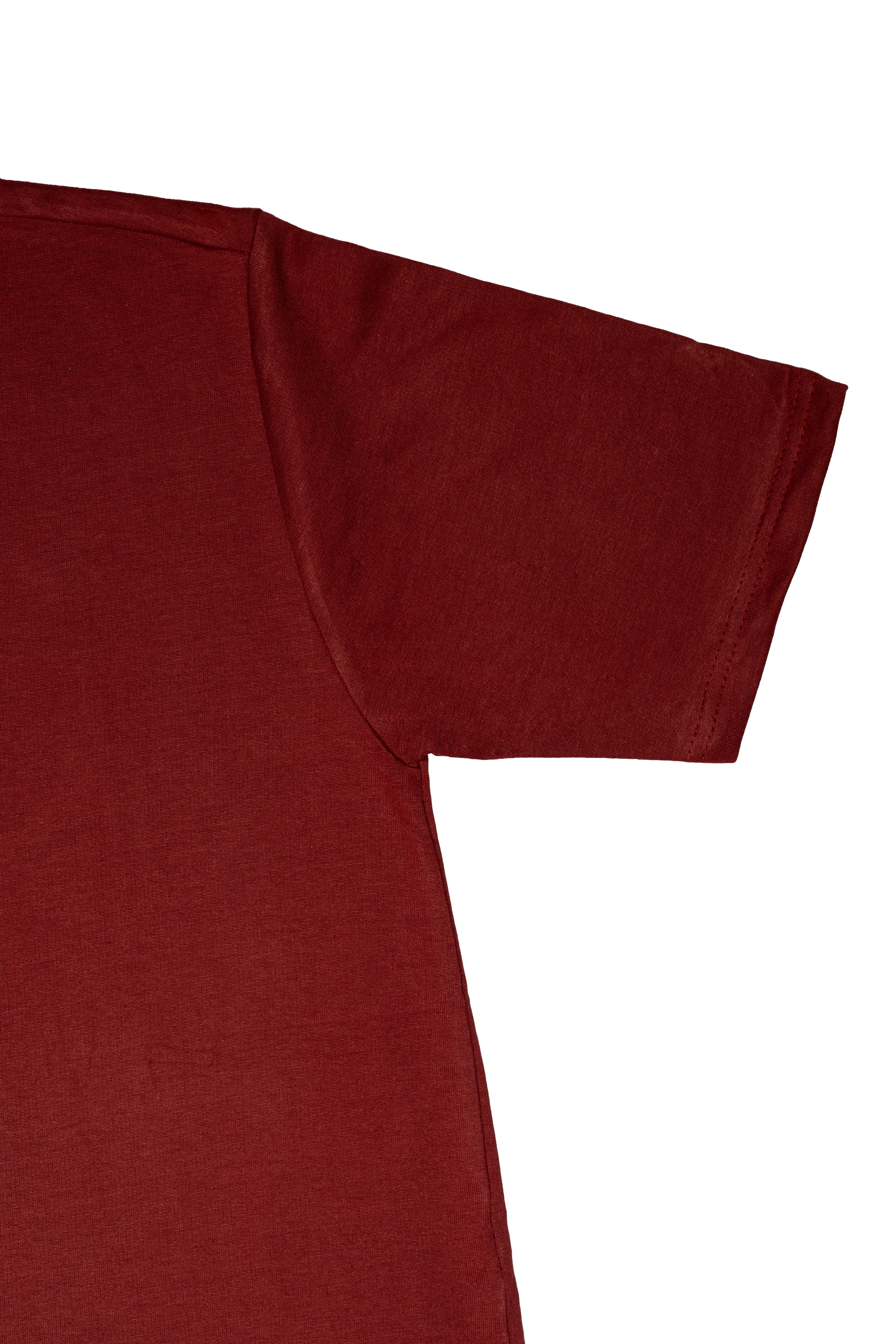 T-Shirt – Maroon Red with Tonal Essence