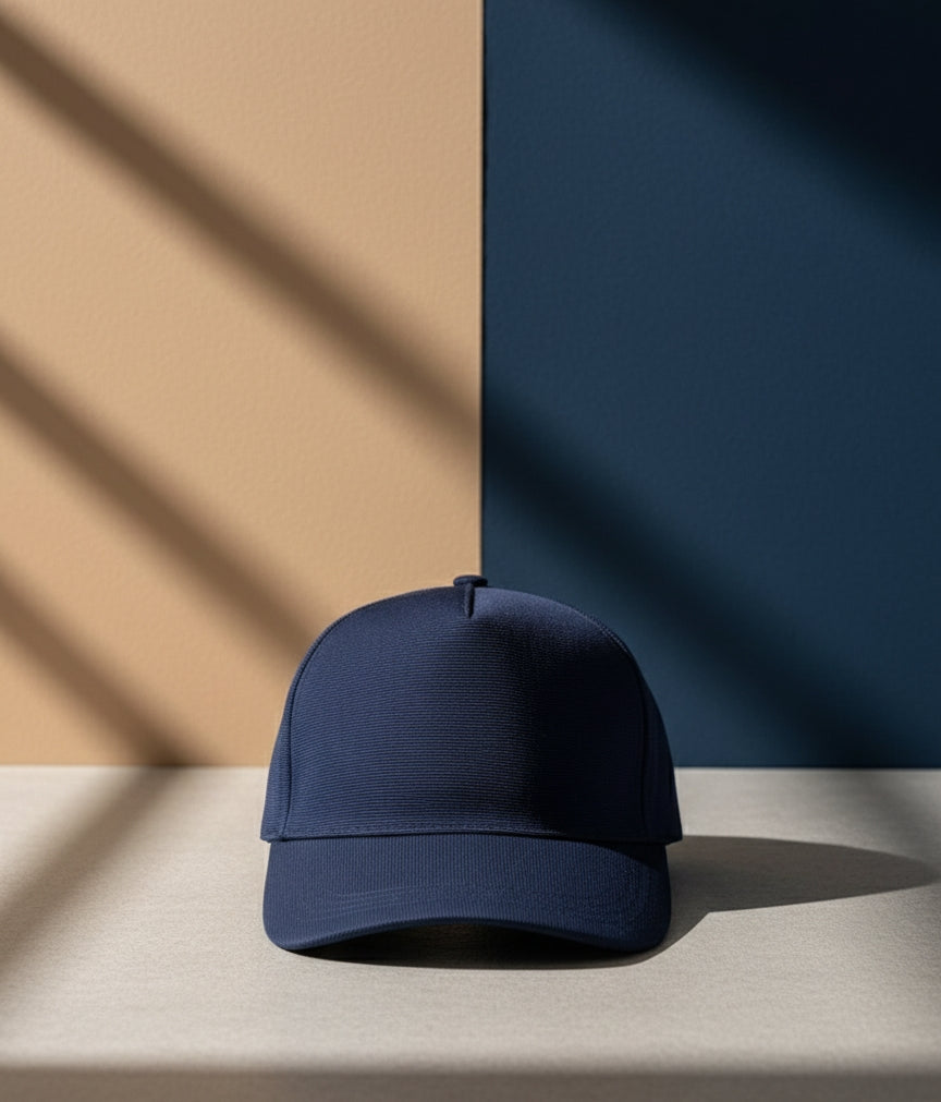 Navy Luxe Curve Cap