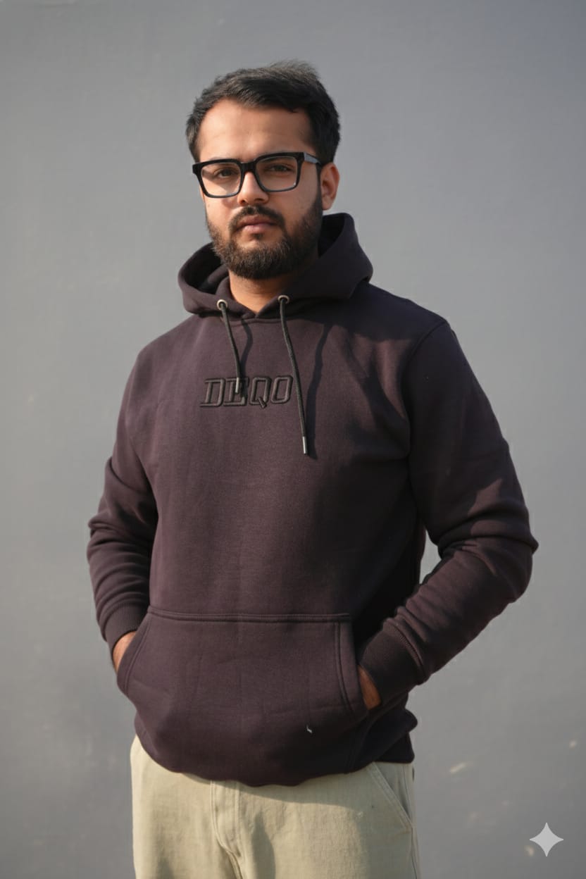 Noir Emboss Hoodie